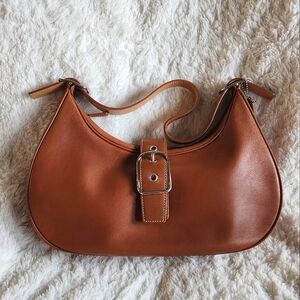 Vintage Coach Brown Leather Shoulder Bag